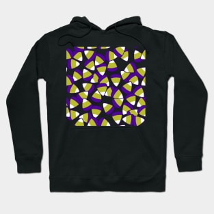 Spoopy Candy Corn Tile 2 (Black) Hoodie